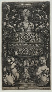 Gyermekekkel díszített váza, 1531. alkotó: Hans Sebald Beham