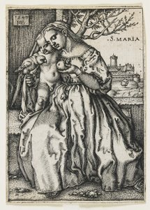 Szűz és gyermek papagájjal, 1549 alkotó: Hans Sebald Beham