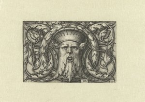 Felületi dekoráció. Maszk koronával alkotó: Hans Sebald Beham