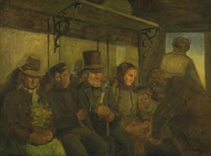Utazók egy harmadik osztályú fülkében alkotó: Hans Smidth