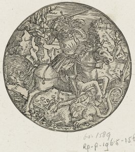 H. Joris megöli a sárkányt alkotó: Hans Springinklee (manner of)