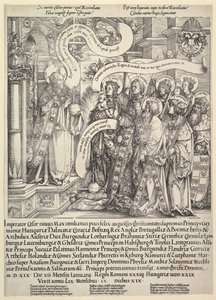 Maximilian védőszentjei bemutatták a Mindenhatónak, 1519.