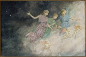 Angyalok - Angyali üdvözlet alkotó: Hans Thoma