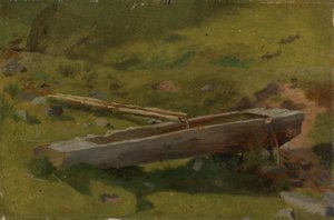 Fatörzs itatóvályúként alkotó: Hans Thoma