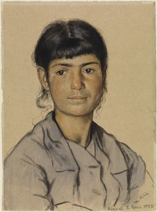 Egy fiatal nápolyi lány portréja alkotó: Hans Thoma