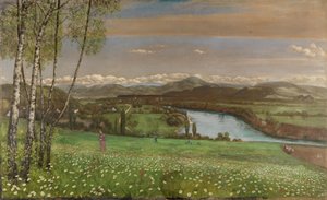 A Rajna-völgy Säckingen közelében alkotó: Hans Thoma