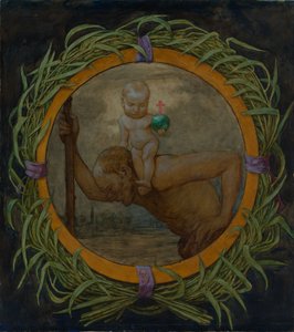 Szent Kristóf nádkoszorúban alkotó: Hans Thoma