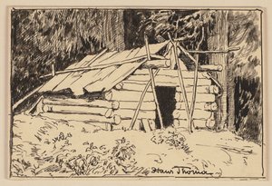 Rajz az ábécéskönyvhöz: kalap alkotó: Hans Thoma