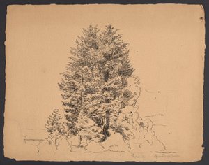 A fák Bernau-ban alkotó: Hans Thoma