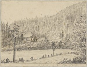 Kalapácsos kovácsműhely St. Blasien közelében alkotó: Hans Thoma