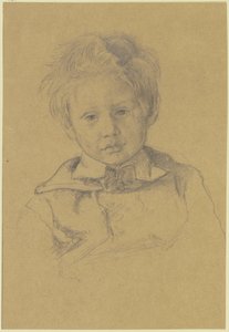 Victor Müller fiának gyermekkori portréja alkotó: Hans Thoma