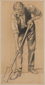 Ásóval ásó férfi alkotó: Hans Thoma
