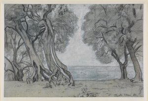 Olajfák Tivoli mellett alkotó: Hans Thoma