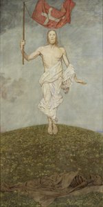 Húsvéti triptichon: Krisztus feltámadása alkotó: Hans Thoma