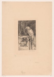 Papagáj és négy figura alkotó: Hans Thoma