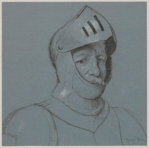 Páncélos lovag mellszobra alkotó: Hans Thoma