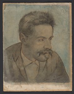 Bajuszos férfi portréja alkotó: Hans Thoma
