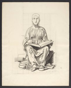 Allegorikus alak könyvvel alkotó: Hans Thoma
