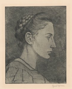 Bettina von Arnim portréja alkotó: Hans Thoma