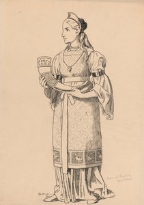 Jelmezterv Gudrun számára alkotó: Hans Thoma