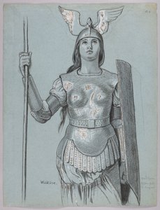 Jelmezterv egy valkűr számára alkotó: Hans Thoma