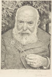 Önarckép VI virággal alkotó: Hans Thoma