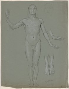 Álló férfi akt alkotó: Hans Thoma