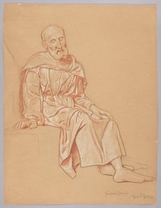 Kövön ülő öregember alkotó: Hans Thoma