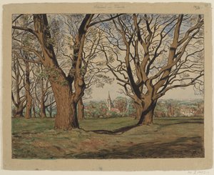 A Taunus-hegység tájképe Oberursel közelében alkotó: Hans Thoma