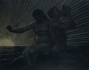 Triton pár, 1892 alkotó: Hans Thoma