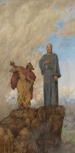 Krisztus megkísértése alkotó: Hans Thoma