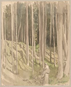 Erdőrészlet Bad Säckingen közelében alkotó: Hans Thoma