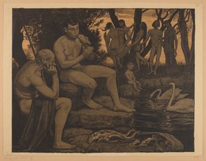 Este (erdei idill) alkotó: Hans Thoma