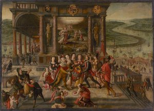 Allegória Antwerpen elestéről 1585. augusztus 17-én, 1585-1586.