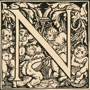 N – Hans Weiditz ábécéje, 1520-1521, 1908.