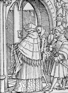 Halál és a kánon, A haláltáncból, Hans Lutzelburger metszete, 1538 körül alkotó: Hans after Holbein the Younger