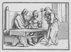 Hanna a gyászban, gyermekért imádkozik, 1. Sámuel, 10 alkotó: Hans after Holbein the Younger