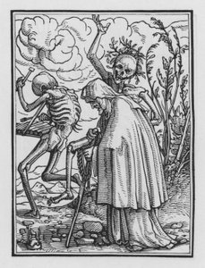 Holbein haláltánca: Az öregasszony