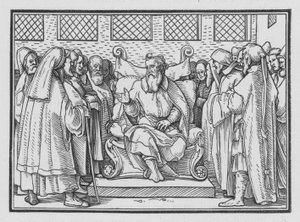 A genealógia Ádámtól felolvasva, 1. Krónikák IX, 1 alkotó: Hans after Holbein the Younger