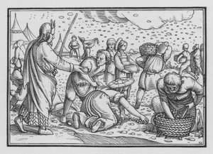 Az izraeliták zúgolódnak, hogy akarnak kenyeret, 2. Exodus, 4 alkotó: Hans after Holbein the Younger