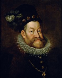 Németül: Kaiser Rudolf II. (1552-1612) II. Rudolf császár portréja alkotó: Hans von Aachen