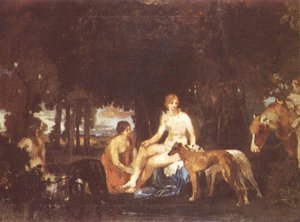 Fürdő Diana alkotó: Hans von Marées