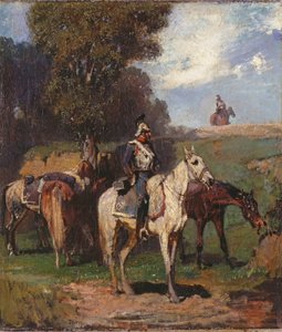 Pihenő vértesek alkotó: Hans von Marées