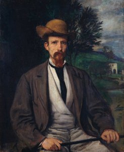Önarckép sárga kalappal alkotó: Hans von Marées