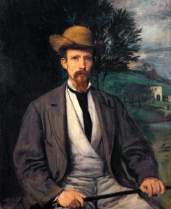 Önarckép sárga kalappal alkotó: Hans von Marées