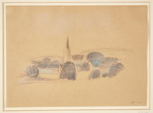 Kilátás a Svanninge-templomra alkotó: Harald Giersing