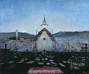 Éjszaka (színes ceruza papíron)