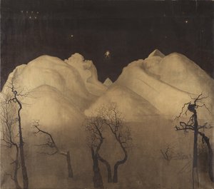 Téli éjszaka a hegyekben. tanulmány, 1902-2
