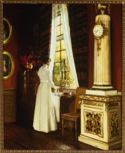 H.Slott-Möller, Reggeli kávé / Festmény, 1914