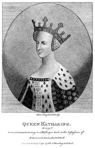 Valois Katalin 1401-1437, V. Henrik király hitvese, 1792. alkotó: Harding